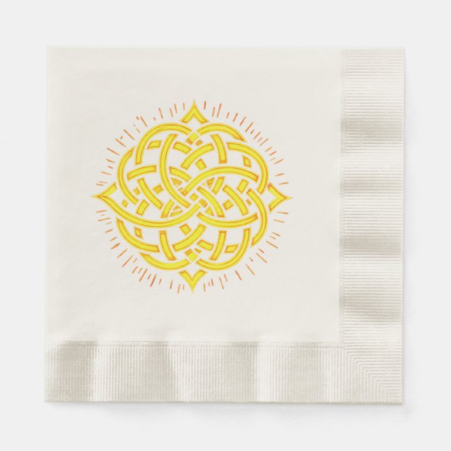 Oändligt Harmony: Helig Mandala Celtic Symbol Art Pappersservett (Framsidan)