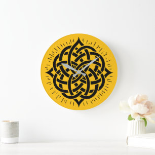 Oändligt Harmony: Helig Mandala Celtic Symbol Art Stor Klocka