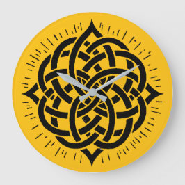 Oändligt Harmony: Helig Mandala Celtic Symbol Art Stor Klocka