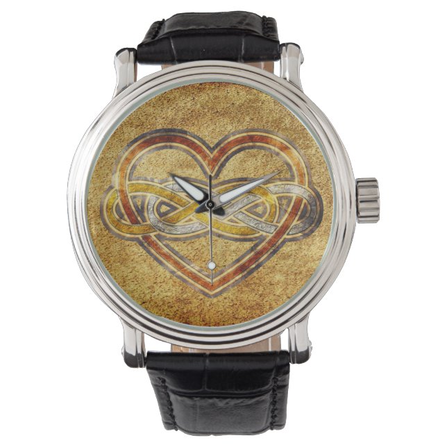 Oändligt Heart-BiColor-dubbla för symbol Armbandsur (Framsida)