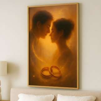 Oändligt Löfte – Romantisk Celestial Design Poster