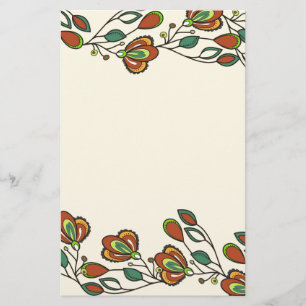 Oändligt mönster med blommor brevpapper