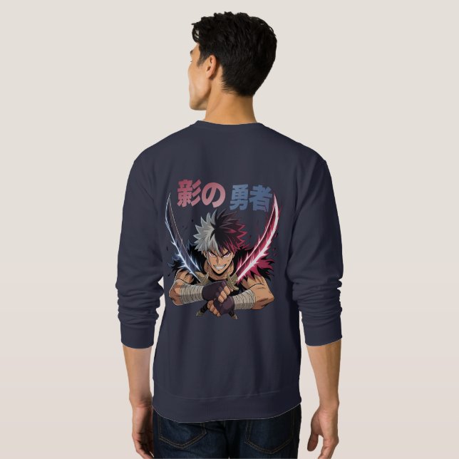 Oändligt motstånd - Dual Blade Samurai Tee Lång Ärmad Tröja (Hel baksida)