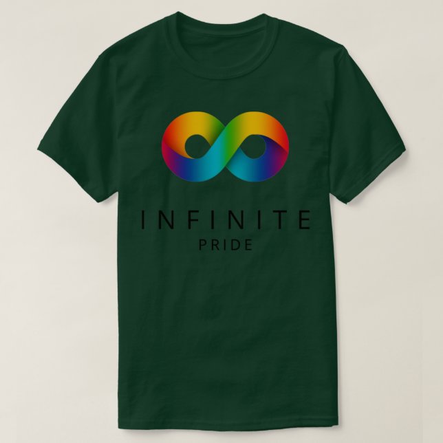 Oändligt Pride Rainbow T Shirt (Design framsida)