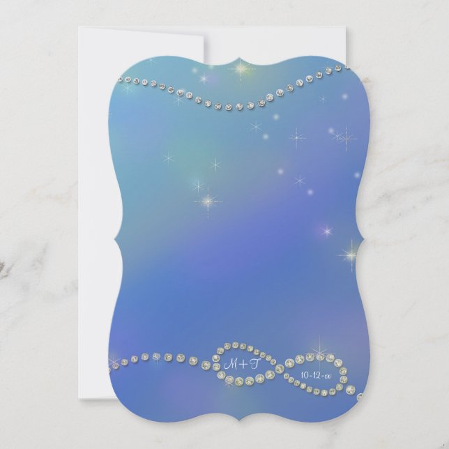 Oändligt symboltecken Infinite Kärlek Twinkling Li Inbjudningar (Framsida)