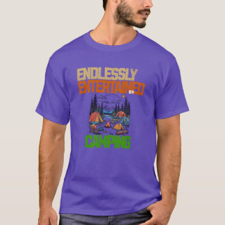 Oändligt underhållen av Camping vintage T Shirt