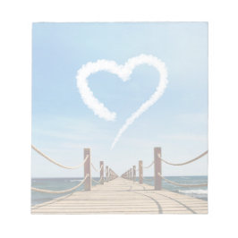 Oändligt Väg Heart-Shaped Cloud Anteckningsblock