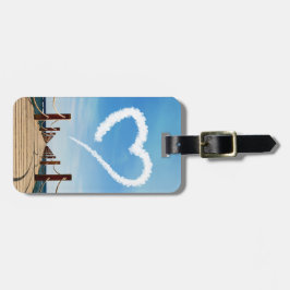 Oändligt Väg Heart-Shaped Cloud Bagagebricka