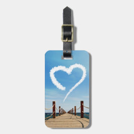 Oändligt Väg Heart-Shaped Cloud Bagagebricka
