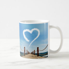 Oändligt Väg Heart-Shaped Cloud Kaffemugg