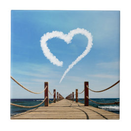 Oändligt Väg Heart-Shaped Cloud Kakelplatta