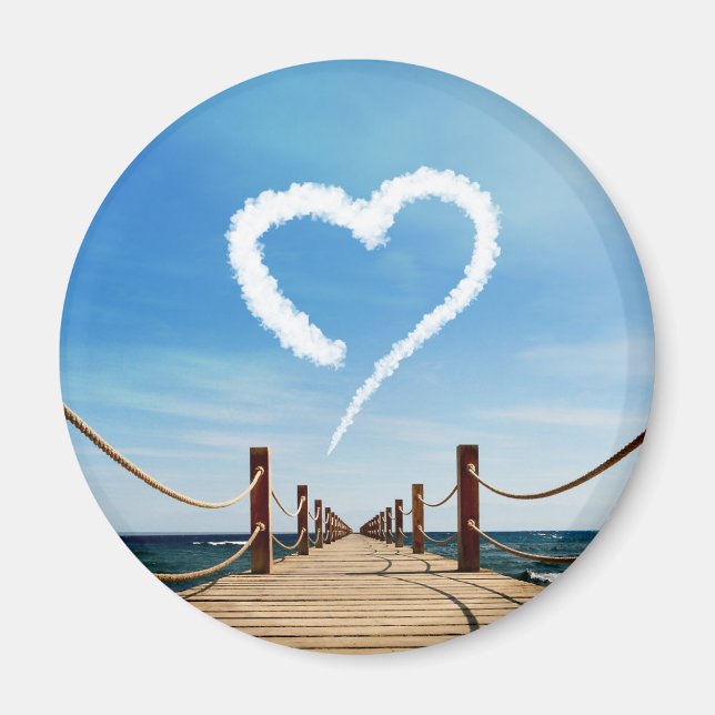 Oändligt Väg Heart-Shaped Cloud Magnet (Framsidan)