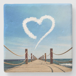 Oändligt Väg Heart-Shaped Cloud Stenunderlägg