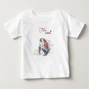 Oändlös Kärlek Skriv ut modern vit Baby Tshirt T Shirt
