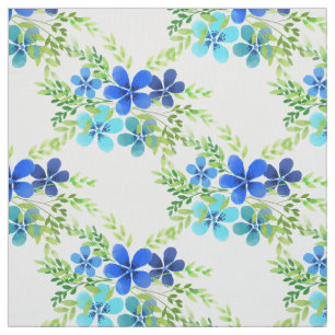 Oändlöst Blue Glöm mig inte Blommor Fabric Tyg