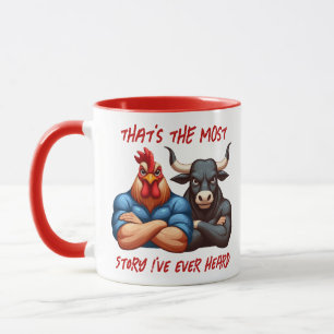 Oanvänd Tupp och OX-mappad Arm Stare Mugg