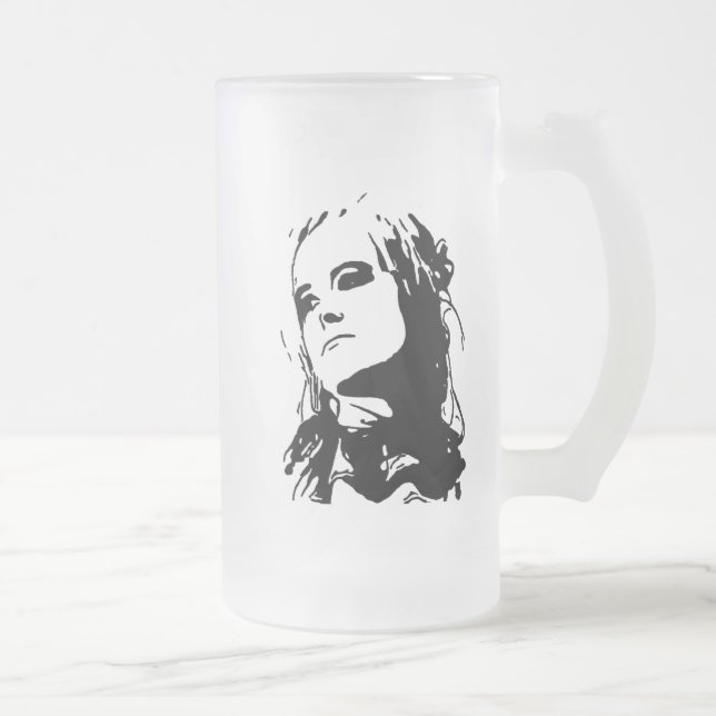 Oanvända Frostat Ölglas (Höger)