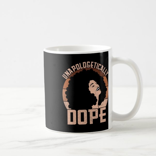 Oapologetiskt drog afro dam svart stolthet Melani Kaffemugg (Höger)