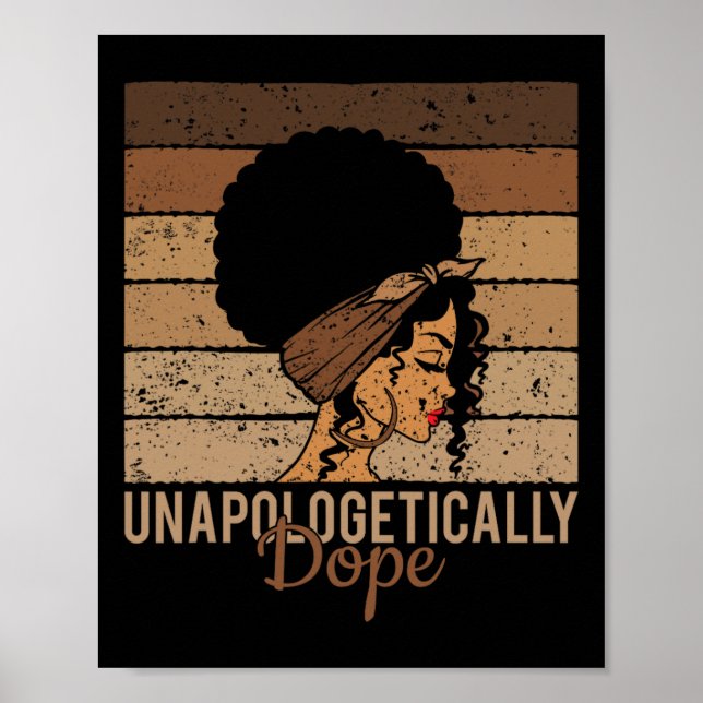 Oapologetiskt drog - svart historia afrikansk kvin poster (Framsidan)