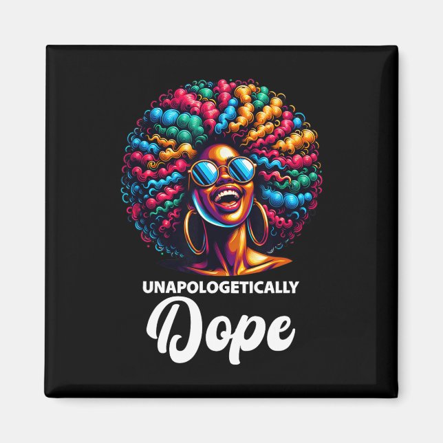 Oapologetiskt Drogen Black History Month afrikansk Magnet (Framsidan)