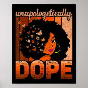 Oapologetiskt drogmelanin afro drottning svart han poster