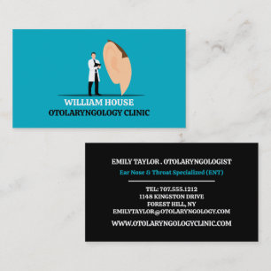 Öar Doktor, tolaryngolog, tolaryngologi Clinic Visitkort