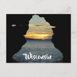 Öar för apostel för Wisconsin solnedgånggrotta Vykort