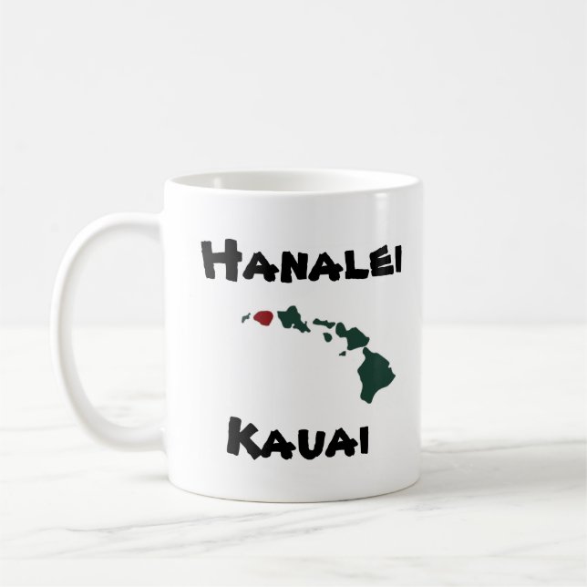 Öar "för Hanalei pir" w/Hawaii Kaffemugg (Vänster)