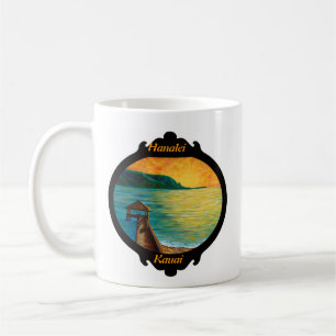 Öar "för Hanalei pir" w/Hawaii Kaffemugg