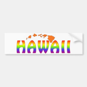 Öar för regnbågeHawaii orange Bildekal