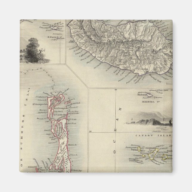 Öar i Atlanten Magnet (Framsidan)