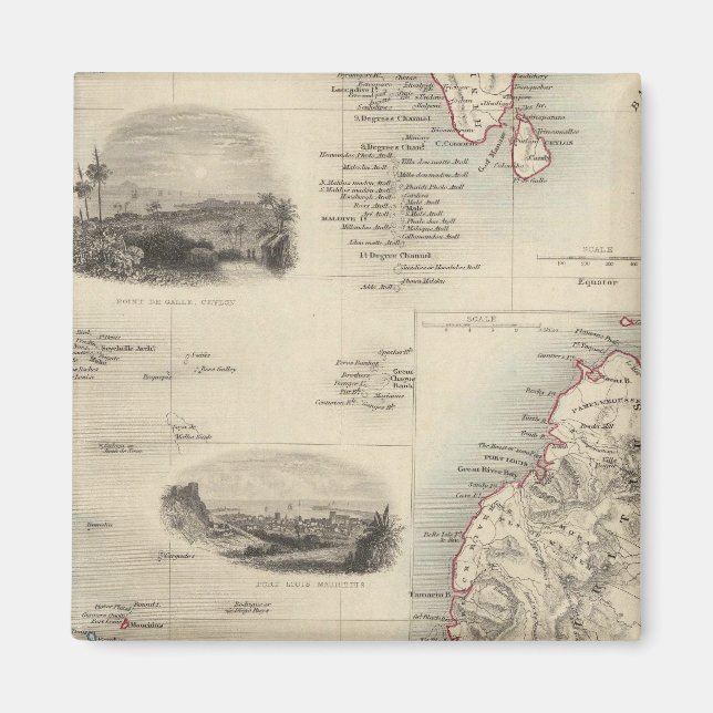 Öar i Indiska oceanen Magnet (Framsidan)