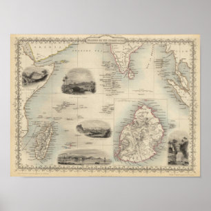 Öar i Indiska oceanen Poster