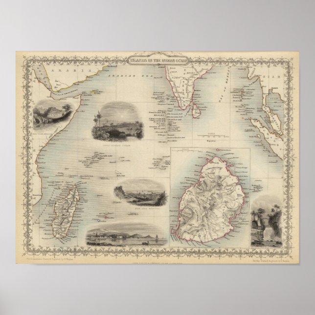 Öar i Indiska oceanen Poster (Framsidan)