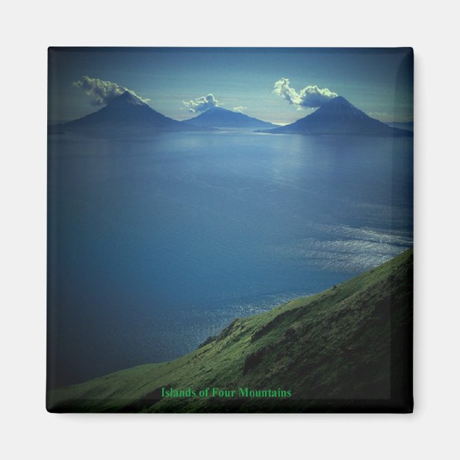 Öar med fyra berg magnet (Framsidan)