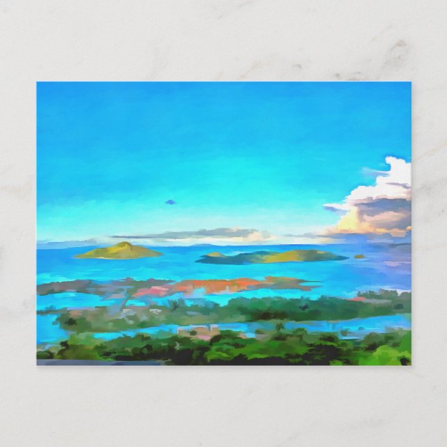 Öar och hav vykort (Framsida)