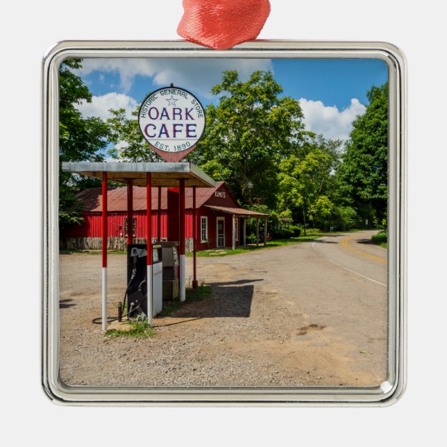 Oark Gas Station Julgransprydnad Metall (Framsidan)