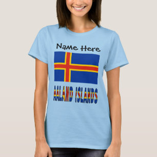 Öarna och Ålander Flagga Personlig Women T Shirt