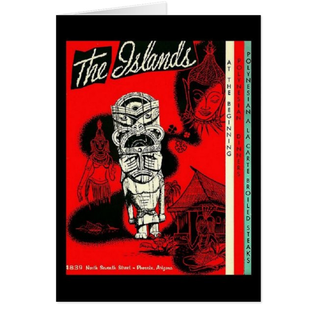 Öarna Tiki Lounge Hälsningskort (Framsidan)
