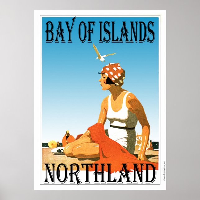Öarnas bukt, Northland Beach Poster (Framsidan)