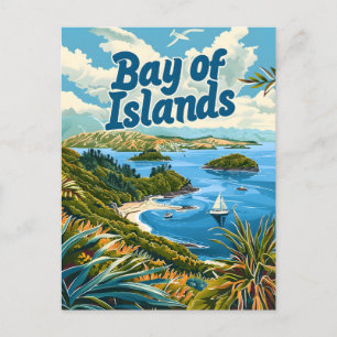 Öarnas Nya Zeelands Vintage Vykort