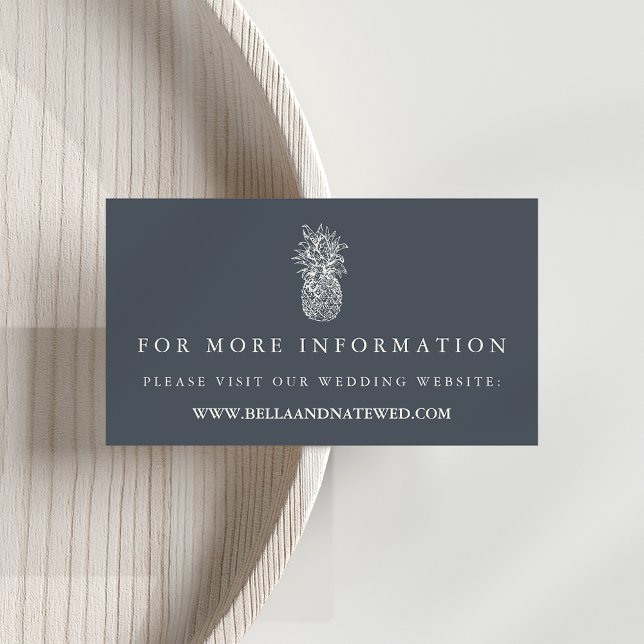 Öarnas Vintage Pineapple Bröllop webbplats Tilläggskort (Skapare uppladdad)