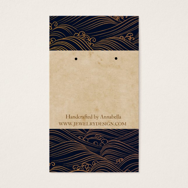 Öarring Holder (Orient Accent Japanska Vågar) Visitkort (Framsidan)