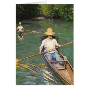 Oarsmen by Gustave Caillebotte, Vintage Fine Art Hälsningskort