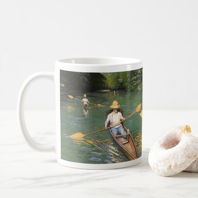 Oarsmen by Gustave Caillebotte, Vintage Fine Art Kaffemugg (Med munk)