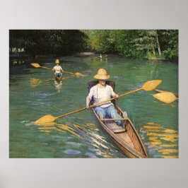 Oarsmen by Gustave Caillebotte, Vintage Fine Art Poster