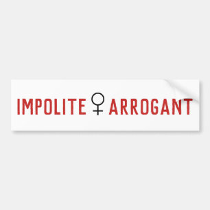 Oartig arrogant kvinnlig kvinnlig symbol bildekal