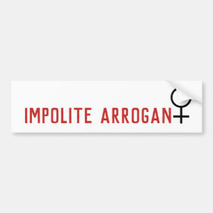Oartig Arrogant Woman Female symbol 2-linje Bildekal