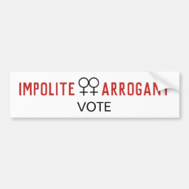 Oartiga arroganta kvinnor röstar kvinnlig symbol bildekal