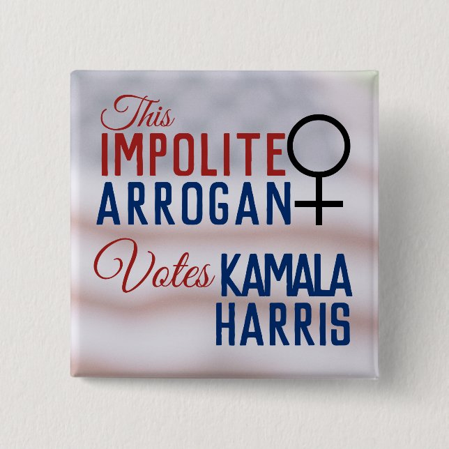 Oartite Arrogant Woman VoteS Biden Harris Knapp (Framsida)